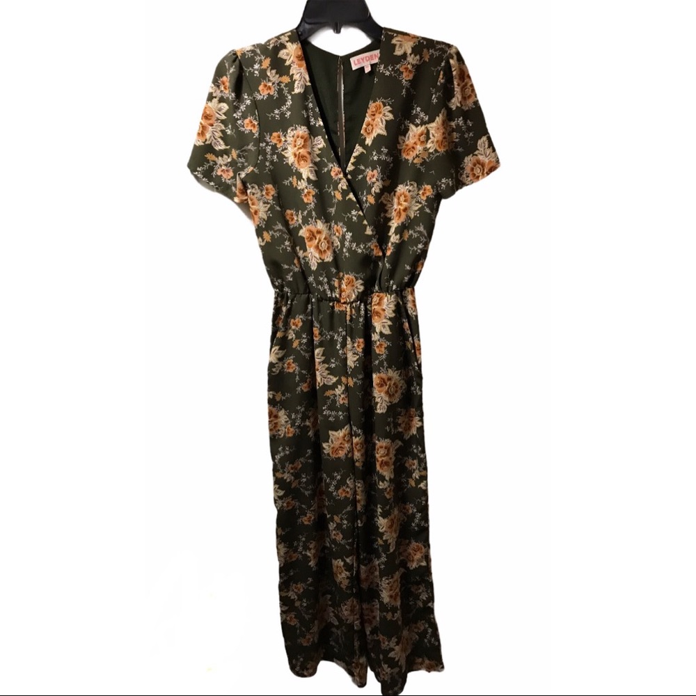 Leyden Extra Small Green Floral Romper